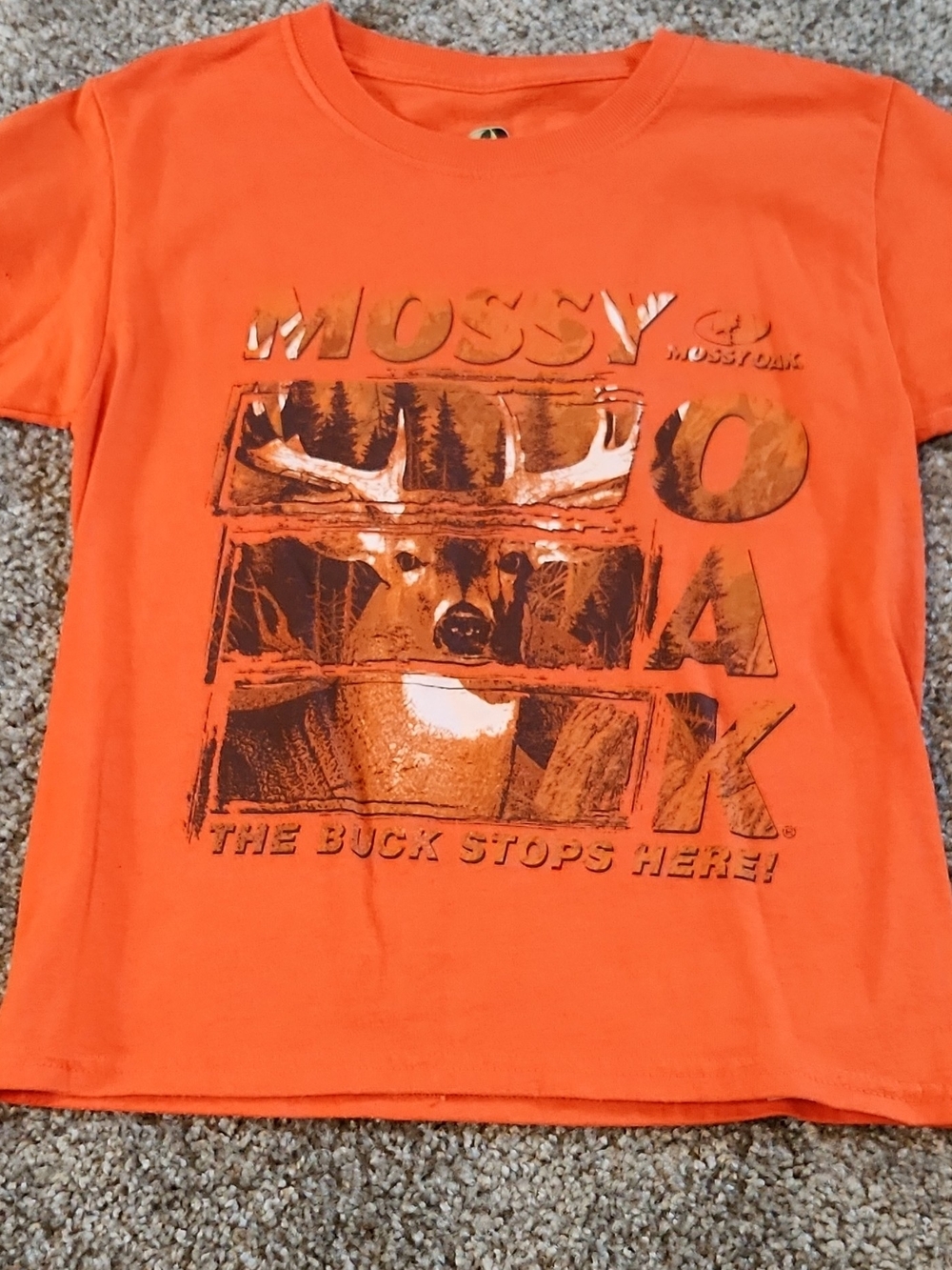 Mossy Oak Orange Kids Graphic Tee